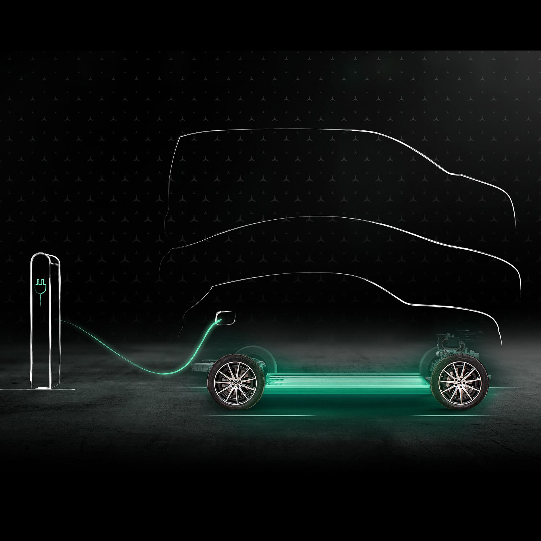 Green Charging | Şarj işlemi ve hizmetler | Mercedes-EQ Green Charging fonksiyonunun animasyonu.